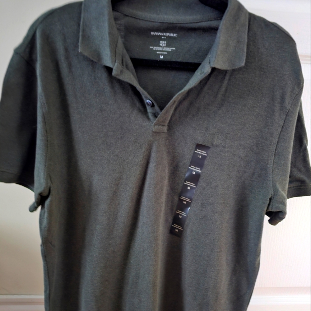 Banana Republic Green piqué Polo Shirt in M